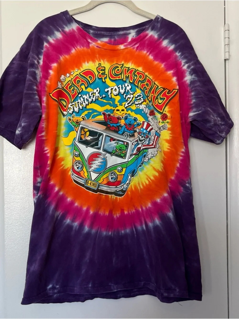 Dead & Company Tie-Dye Final Tour T-Shirt - Purple, Orange, Pink - Picture 1 of 3